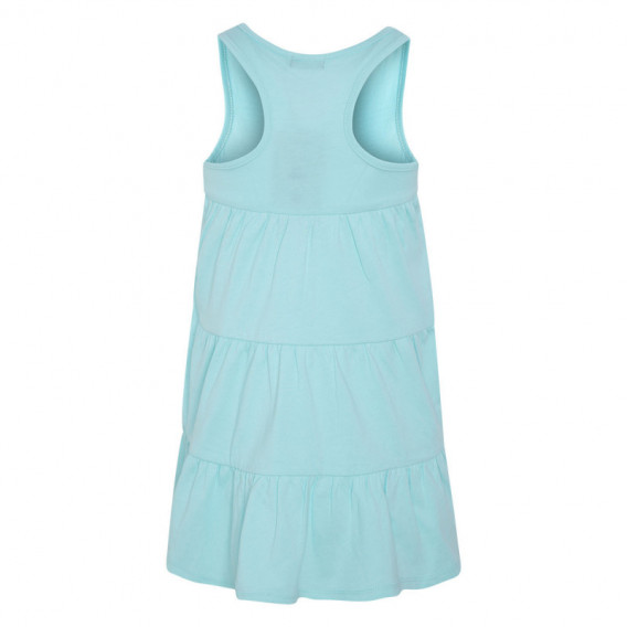 Ανοιχτό μπλε αμάνικο βαμβακερό φόρεμα για κορίτσι Canada House 46225 2