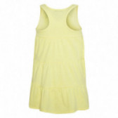 Κίτρινο καλοκαιρινό αμάνικο βαμβακερό φόρεμα για κορίτσι Canada House 46227 2