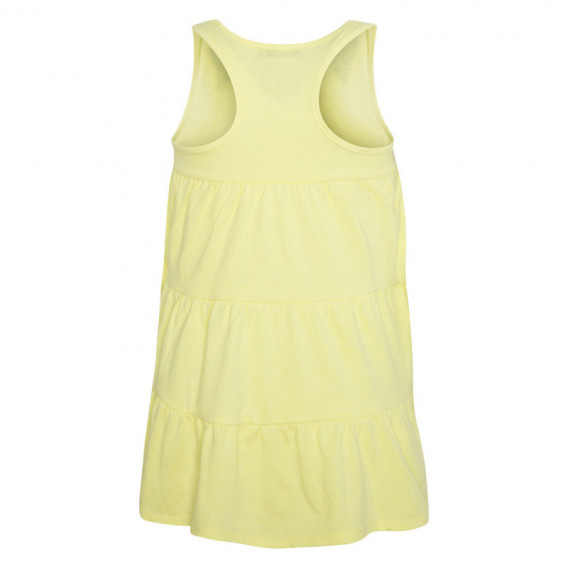 Κίτρινο καλοκαιρινό αμάνικο βαμβακερό φόρεμα για κορίτσι Canada House 46227 2