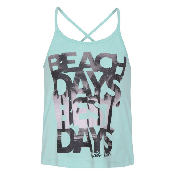 Καλοκαιρινή βαμβακερή μπλούζα με Beach Days για κορίτσι Canada House 46236 