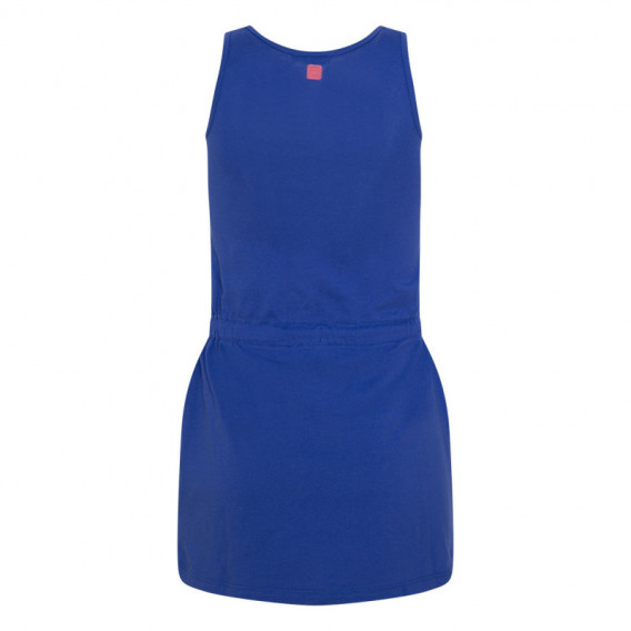 Βαμβακερό αμάνικο φόρεμα σε μπλε χρώμα με σαγιονάρες για κορίτσι Canada House 46239 2