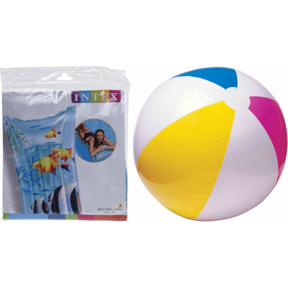 Κλασική μπάλα με χρώμα για παραλία, 61 εκ. Intex 46387 