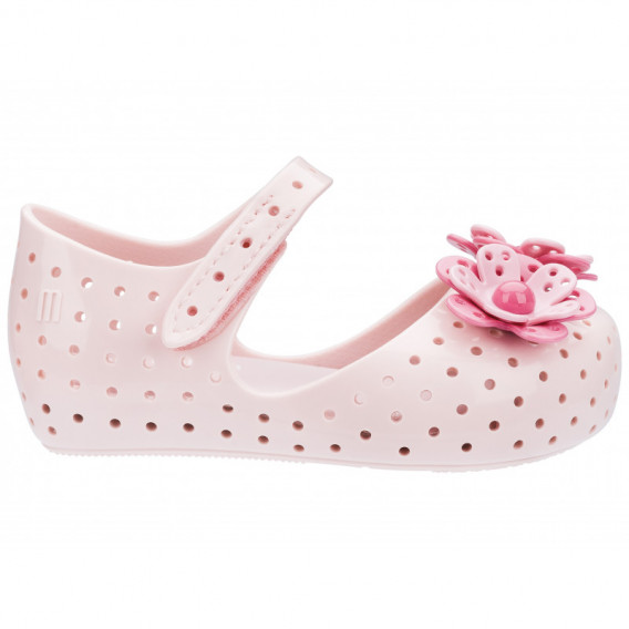 Παπούτσια για κορίτσι με λουλούδια σε ροζ χρώμα MINI MELISSA 46761 2