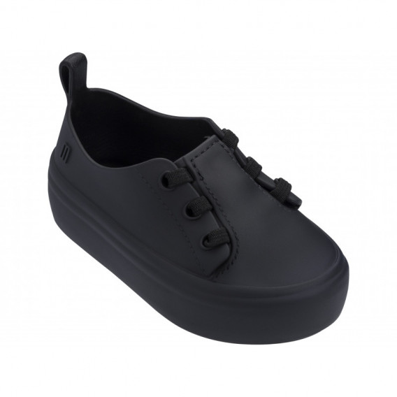 Πάνινα παπούτσια με κρυμμένα ελαστικά κορδόνια unisex, μαύρο MINI MELISSA 46823 