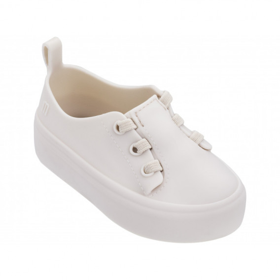 Πάνινα παπούτσια με κρυμμένους ελαστικούς δεσμούς unisex, λευκό MINI MELISSA 46832 