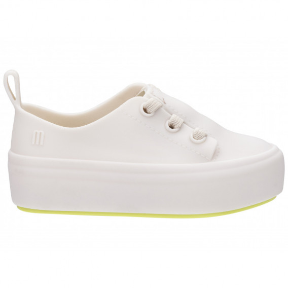 Πάνινα παπούτσια με κρυμμένους ελαστικούς δεσμούς unisex, λευκό MINI MELISSA 46833 2