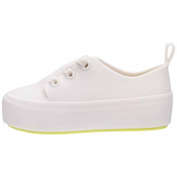 Πάνινα παπούτσια με κρυμμένους ελαστικούς δεσμούς unisex, λευκό MINI MELISSA 46834 3