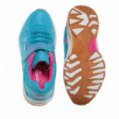 Ανοιχτό μπλε πάνινα παπούτσια με διακοσμητικούς δεσμούς για ένα κορίτσι Kangaroos 48515 3