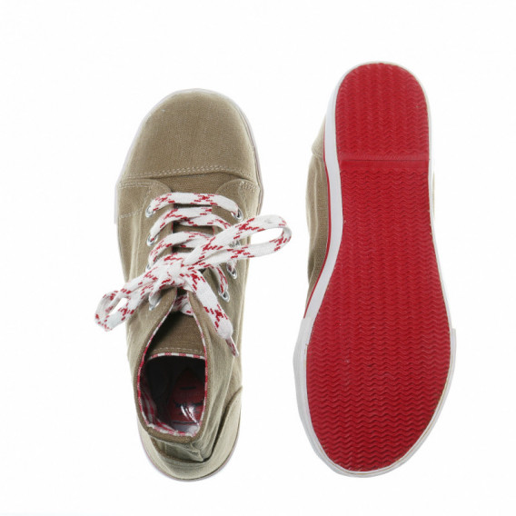 Πάνινα παπούτσια Unisex με πολύχρωμα κορδόνια, καφέ Country 49312 3