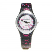 Μαύρο ρολόι με χρωματιστό λουράκι για ένα κορίτσι ANGEL BLISS 50521 