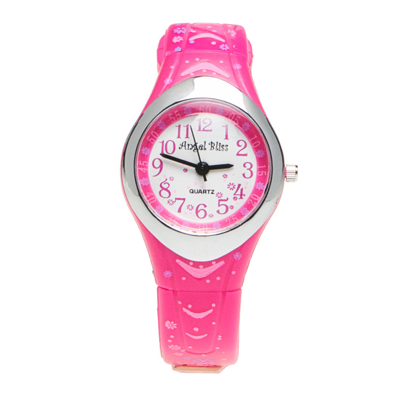 Υπέροχο ρολόι για κορίτσι, σε ροζ χρώμα  50541