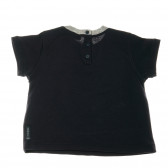 Βρεφική, κοντομάνικη, βαμβακερή μπλούζα, σε μαύρο χρώμα με στάμπα, για κορίτσι Armani 50657 2