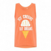 Βαμβακερό αμάνικο μπλουζάκι με σχέδιο παγωτό, για κορίτσι Name it 50763 