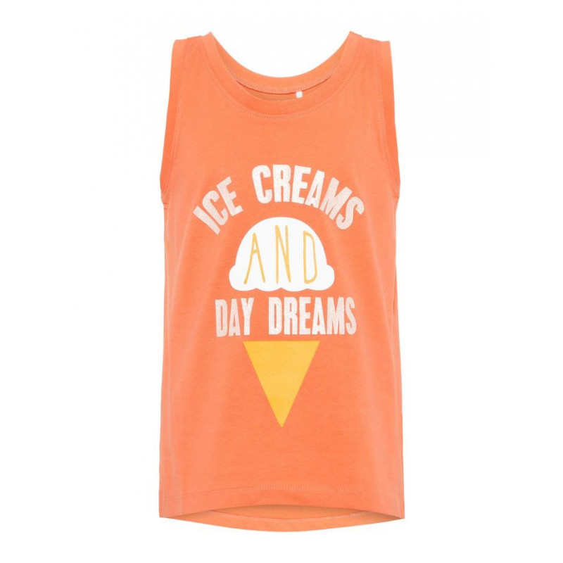 Βαμβακερό αμάνικο μπλουζάκι με σχέδιο παγωτό, για κορίτσι  50763