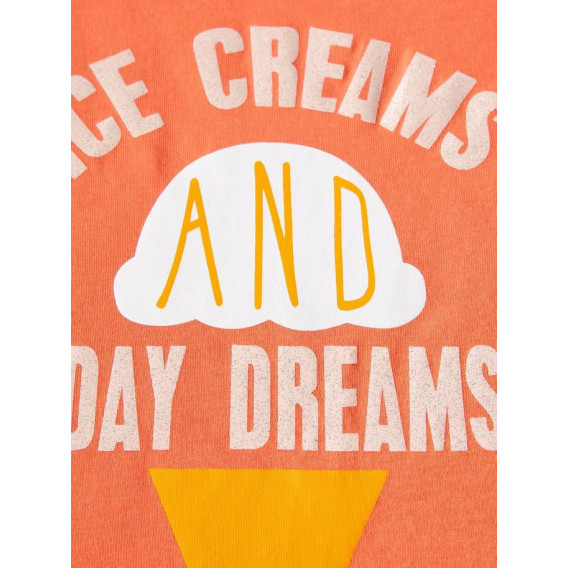 Βαμβακερό αμάνικο μπλουζάκι με σχέδιο παγωτό, για κορίτσι Name it 50765 3