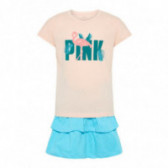Σετ βαμβακερή φούστα και κοντομάνικο μπλουζάκι, με σχέδιο φλαμίνγκο, για κορίτσι Name it 50787 