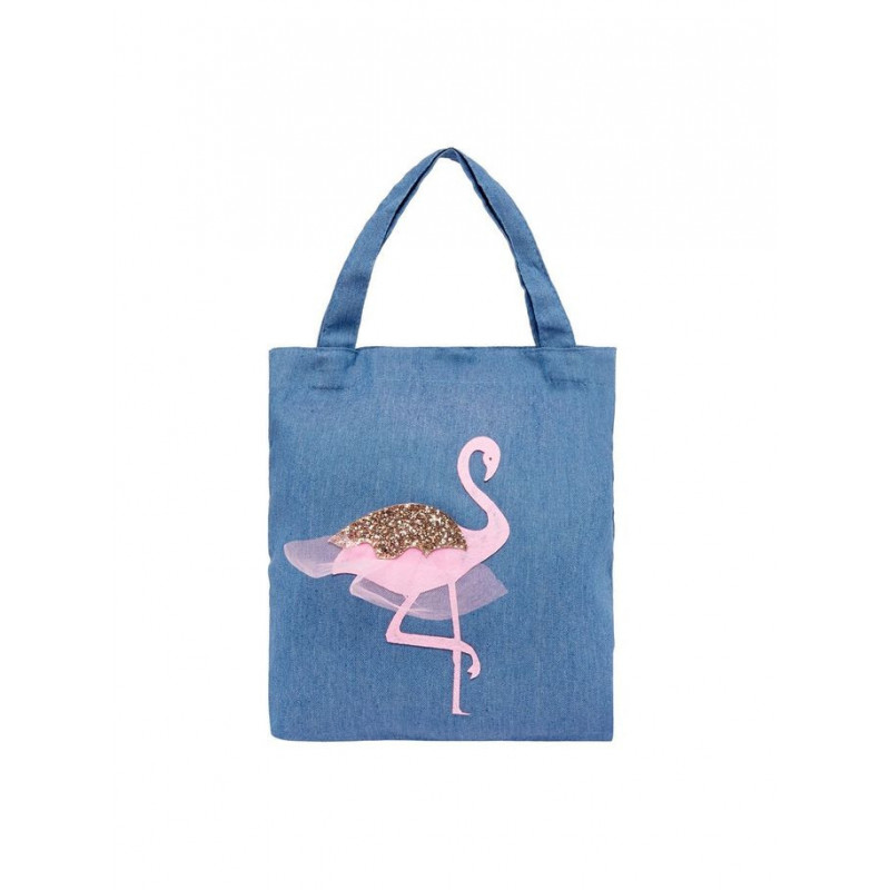 Τσάντα σε μπλε χρώμα, με σχέδιο φλαμίνγκο, για κορίτσι  50873