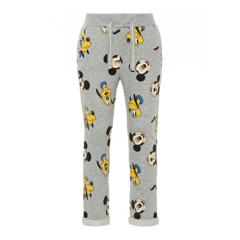 Βαμβακερό παντελόνι σε γκρι χρώμα, με τυπωμένα σχέδια Μίκι Μάους, για αγόρι  50947