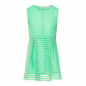 Αμάνικο φόρεμα σε πράσινο χρώμα, με διαγώνιες ρίγες στον ίδιο τόνο Name it 50992 