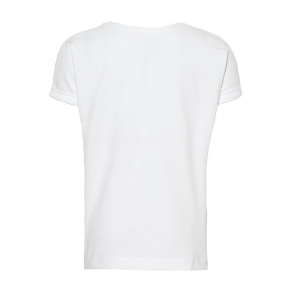 T-shirt από οργανικό βαμβάκι, με πολύχρωμο απλικέ σχέδιο, για κορίτσι Name it 50999 2