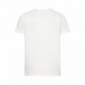 Λευκό t-shirt από οργανικό βαμβάκι, με στάμπα και επιγραφή, για αγόρι Name it 51038 2