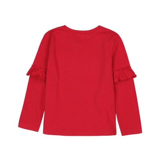 Μακρυμάνικη μπλούζα με διακόσμηση και πολύχρωμες λαμπερές πούλιες για ένα κορίτσι Boboli 513 2
