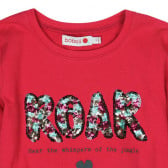 Μακρυμάνικη μπλούζα με διακόσμηση και πολύχρωμες λαμπερές πούλιες για ένα κορίτσι Boboli 514 3