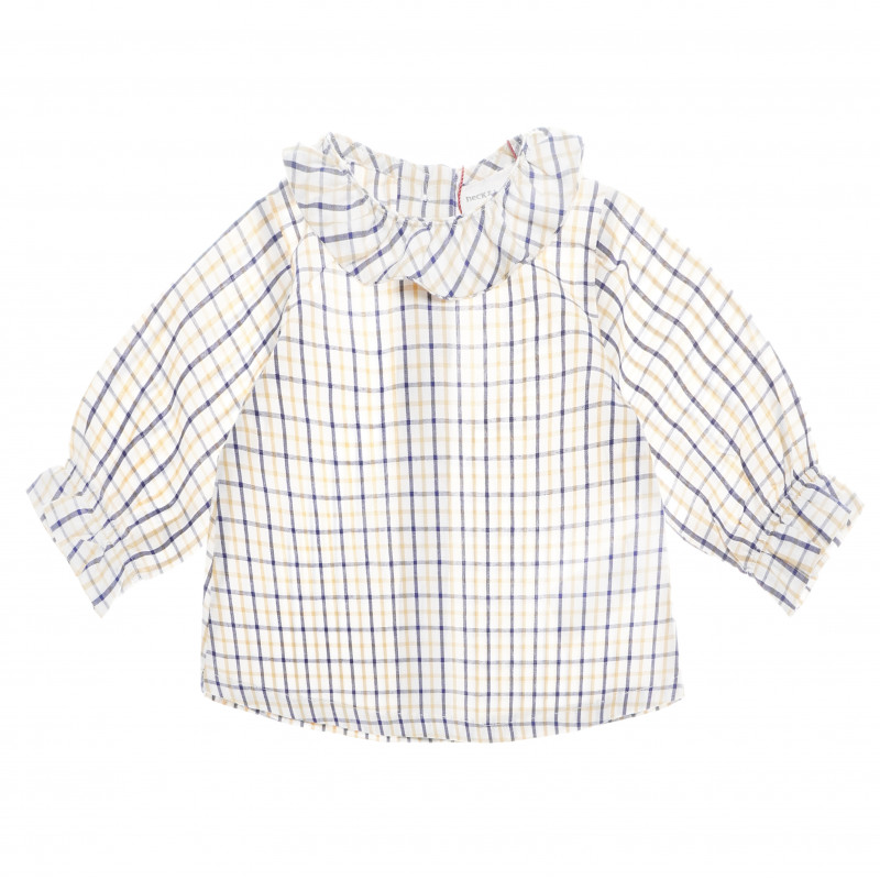 Βαμβακερό, βρεφικό πουκάμισο με γιακά, για κορίτσι  51728