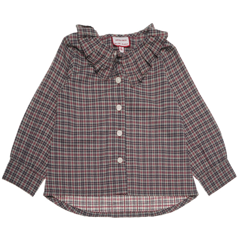 Βαμβακερό πουκάμισο με γιακά για ένα κορίτσι  51815