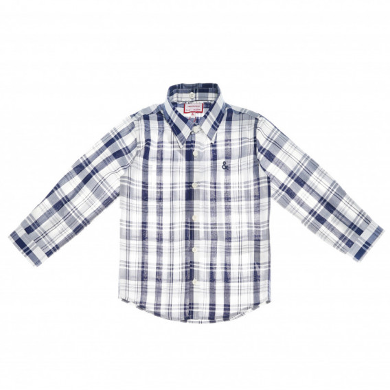 Βαμβακερό καρό πουκάμισο με γιακά για ένα αγόρι Neck & Neck 51934 