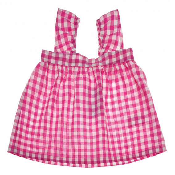 Βαμβακερό φόρεμα για ένα κορίτσι σε ένα καρό Little Celebs 52065 