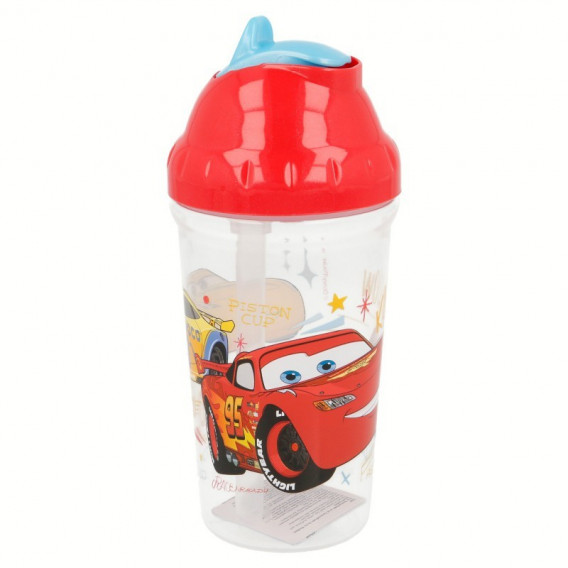 Ποτήρι με εύκαμπτο καλμάκι, με μια εικόνα από το καρτούν CARS για ένα αγόρι Stor 52625 3