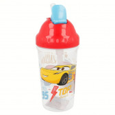 Ποτήρι με εύκαμπτο καλμάκι, με μια εικόνα από το καρτούν CARS για ένα αγόρι Stor 52626 4
