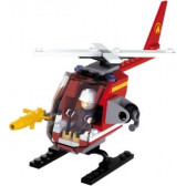 Παιχνίδι κατασκευών Πυροσβεστικό ελικόπτερο σε 77 μέρη Sluban 52820 2