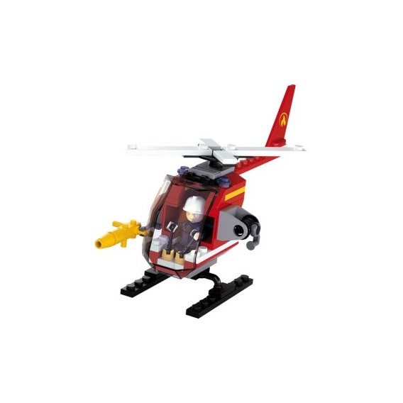 Παιχνίδι κατασκευών Πυροσβεστικό ελικόπτερο σε 77 μέρη Sluban 52820 2