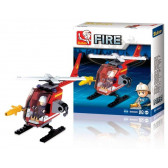 Παιχνίδι κατασκευών Πυροσβεστικό ελικόπτερο σε 77 μέρη Sluban 52821 3