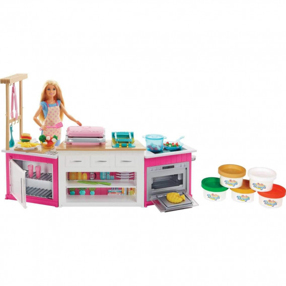 Κουζίνα με φώτα και ήχους σετ παιχνιδιών Barbie 53050 4
