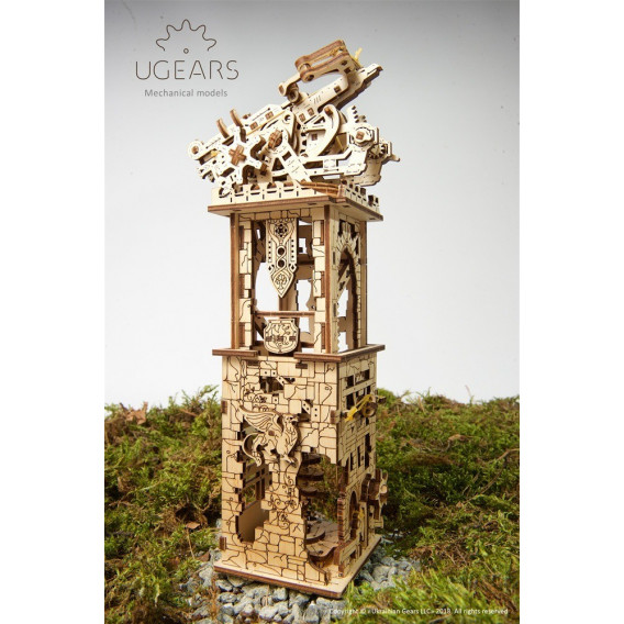 3D Μηχανικό παζλ Πύργος με βαλλίστρα Ugears 53153 8