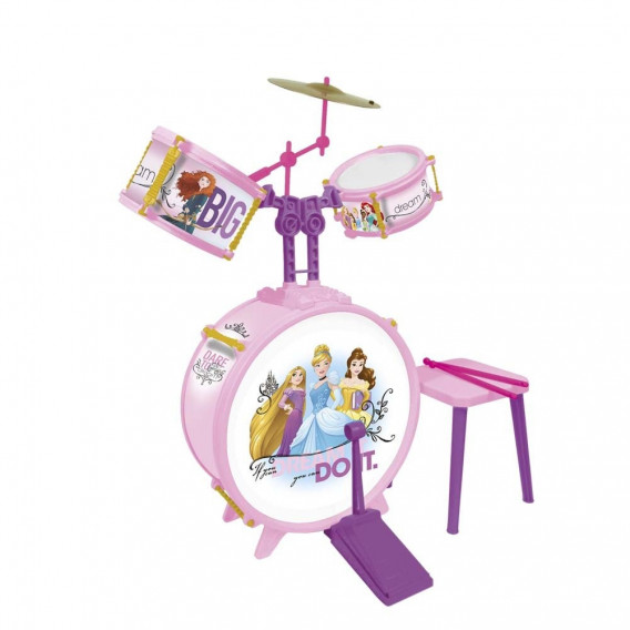 Παιδικό σετ ντραμς με καρεκλάκι, και σχέδια με πριγκίπισσες Frozen 53235 2