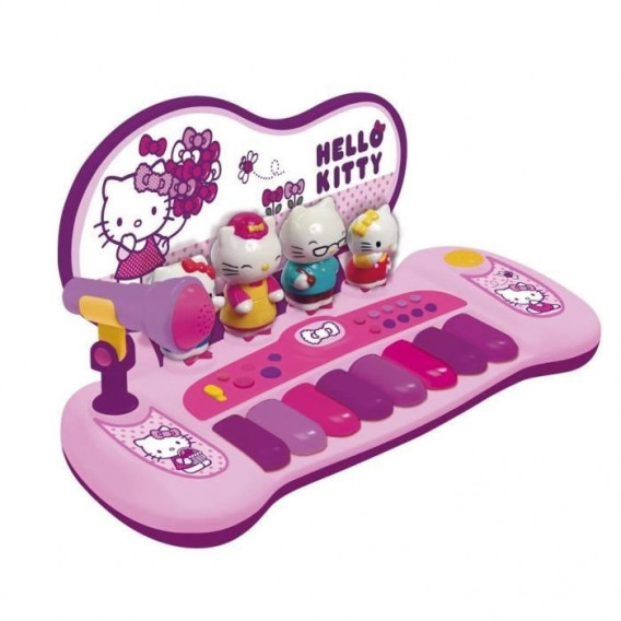 Ηλεκτρονικό πιάνο με μικρόφωνο και 8 πλήκτρα Hello Kitty 53373 2