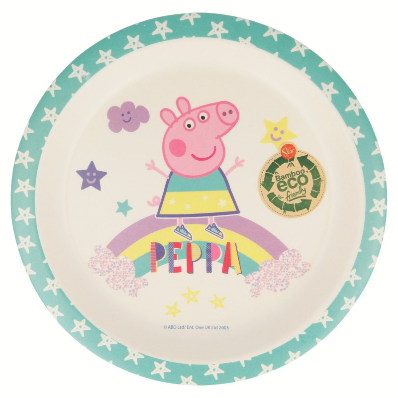 μπαμπού πιάτο με Peppa Pig εικόνα unisex  53429