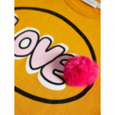 Μακρυμάνικη μπλούζα από βαμβάκι για κορίτσι, με ροζ φούντα Name it 54238 4