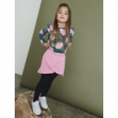 Μακρυμάνικη βαμβακερή μπλούζα με φλοράλ μοτίβο για κορίτσια Name it 54258 3