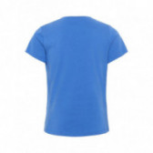 Μπλε βαμβακερή μπλούζα με τη λέξη CHERRY για κορίτσι Name it 54265 2