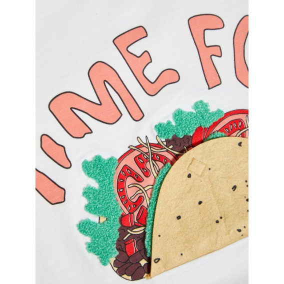 Βαμβακερή μπλούζα με κοντά μανίκια και έγχρωμη στάμπα tacos για αγόρι Name it 54286 4
