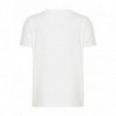 Λευκή βαμβακερή μπλούζα με κοντά μανίκια και στάμπα για αγόρι Name it 54369 2