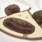 Βαμβακερό μπουρνούζι με κουκούλα και ραμμένα αυτιά για μωρά - unisex Bebetto 54558 2