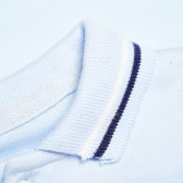 Βαμβακερή μακρυμάνικη μπλούζα με γιακά σε ανοιχτό μπλε για αγοράκι Bebetto 54906 3