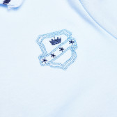 Βαμβακερή μακρυμάνικη μπλούζα με γιακά σε ανοιχτό μπλε για αγοράκι Bebetto 54907 4