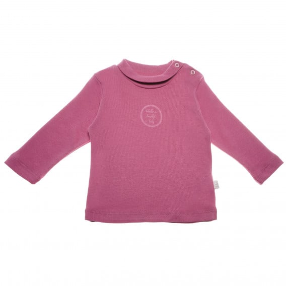 Μακρυμάνικη, βαμβακερή μπλούζα για κορίτσι, με κουμπιά στον έναν ώμο Bebetto 55086 